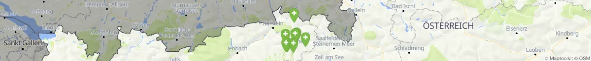 Kartenansicht für Apotheken-Notdienste in der Nähe von Sankt Jakob in Haus (Kitzbühel, Tirol)